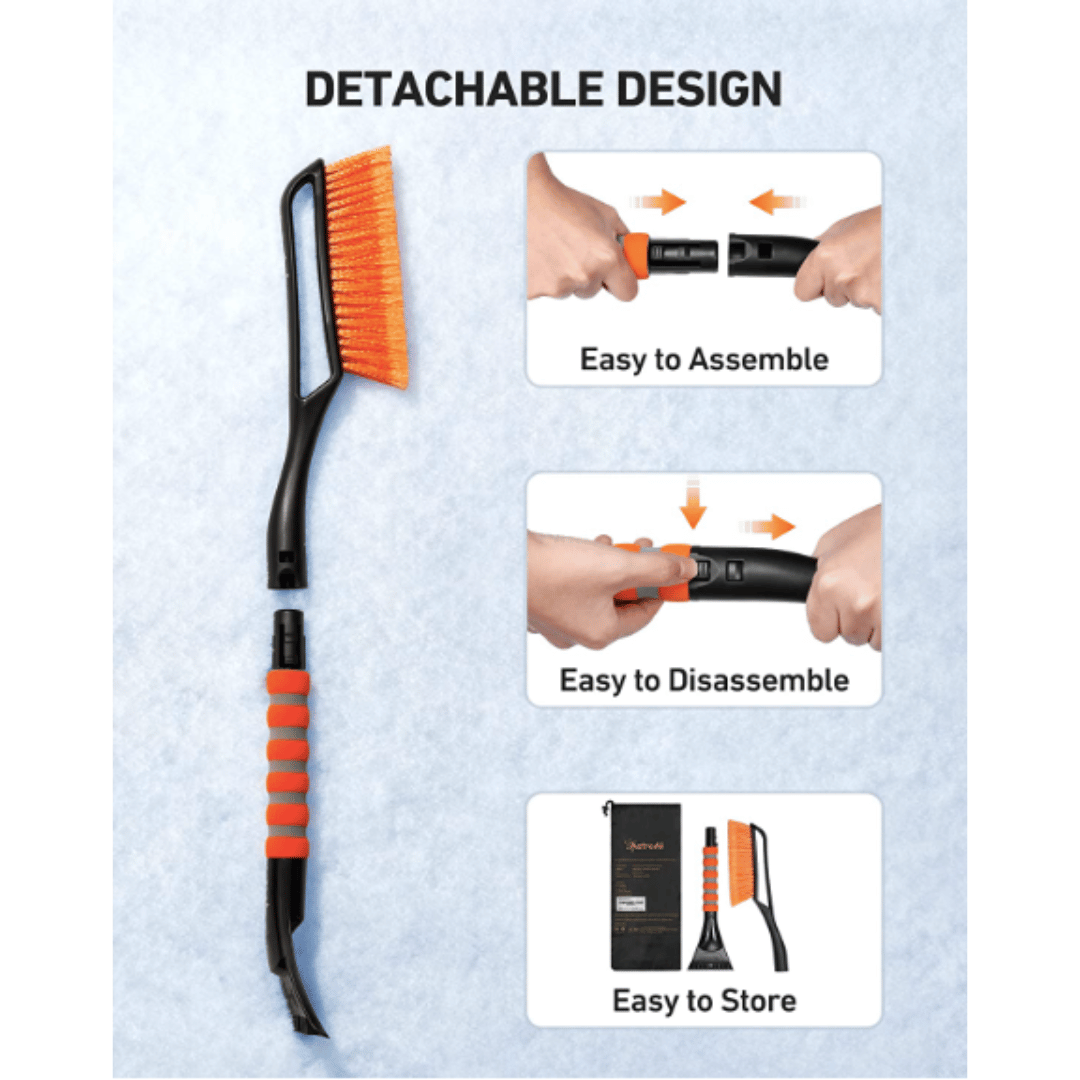 thumbnail image 2 of Astroai 47.2 Inch 2-in-1 Snow Scraper Snow Broom And Detachable Ice Scraper For Cars Trucks Suvs 2 of 10