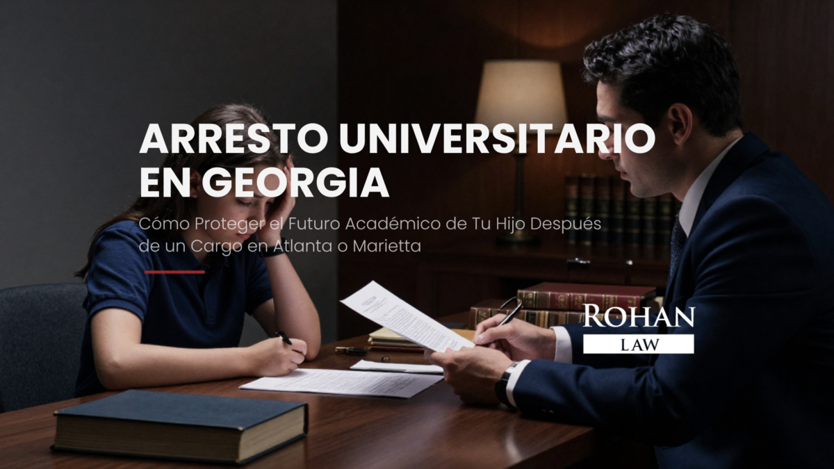 Arresto universitario en Georgia: protege el futuro de tu hijo | Rohan Law