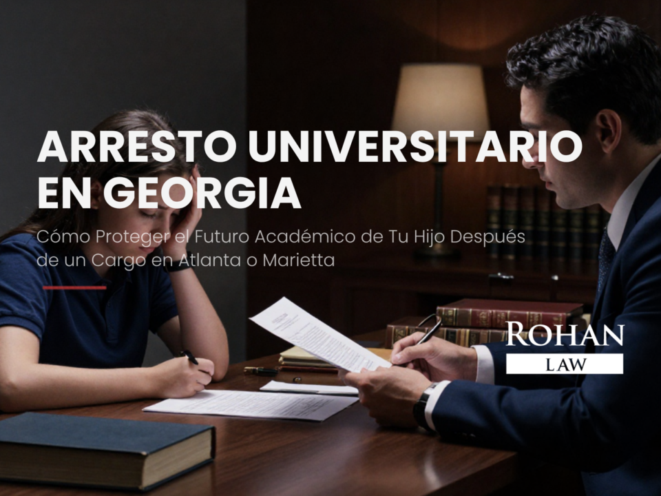 Arresto universitario en Georgia: protege el futuro de tu hijo | Rohan Law