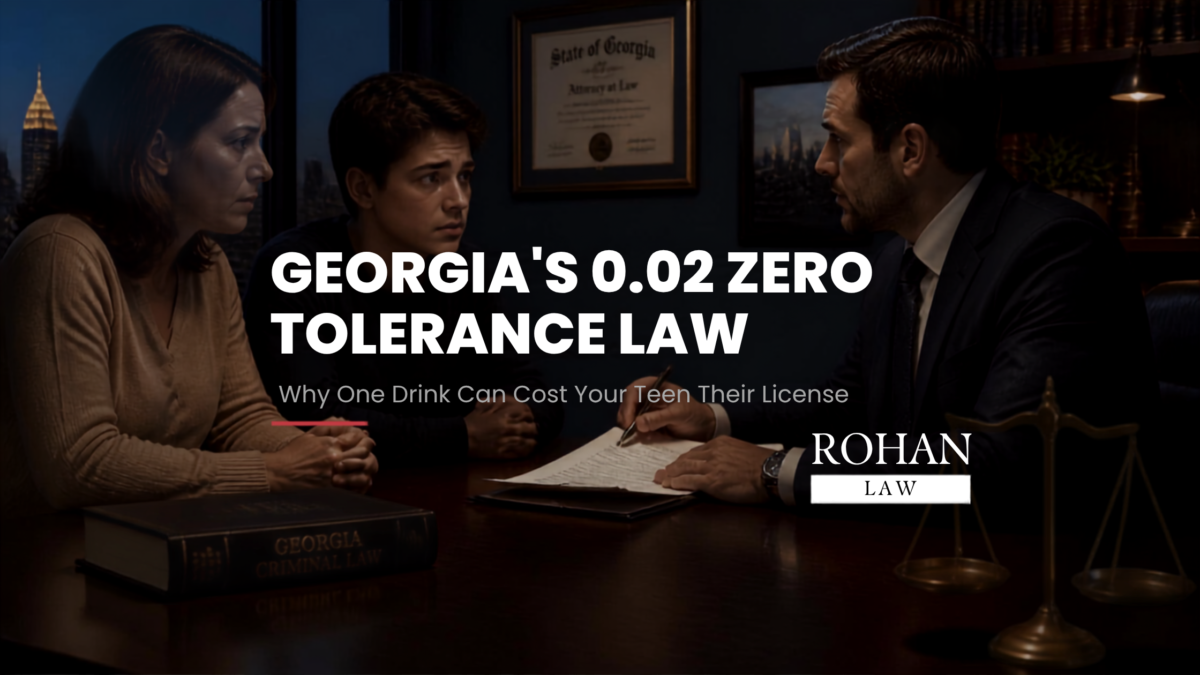 Georgia Zero Tolerance Law: Why One Drink Can Cost Your Teen | Rohan Law