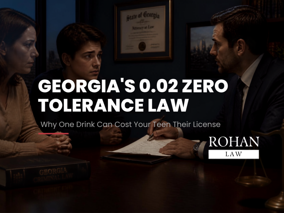 Georgia Zero Tolerance Law: Why One Drink Can Cost Your Teen | Rohan Law