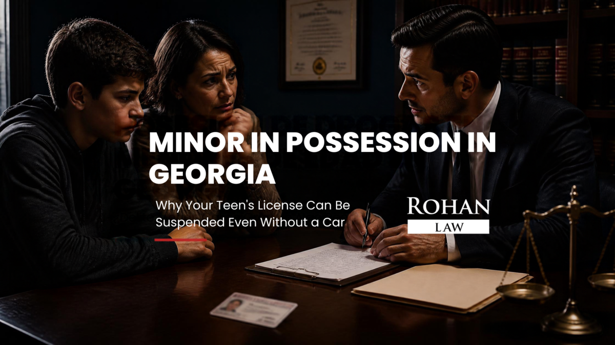 minor in possession Georgia license suspension