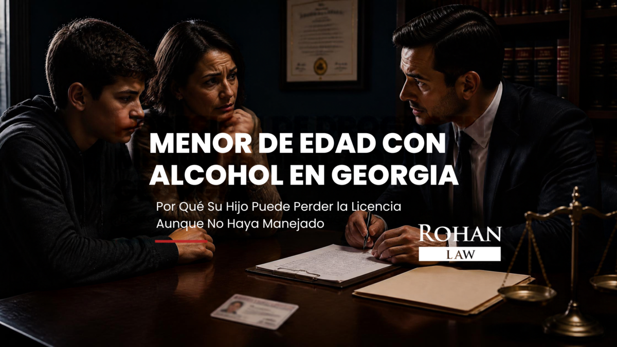 Menor de Edad con Alcohol en Georgia: Licencia en Riesgo | Rohan Law