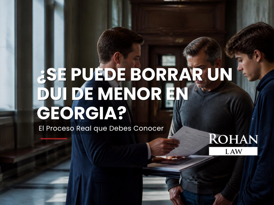 ¿Se puede borrar un DUI de menor en Georgia? | Rohan Law